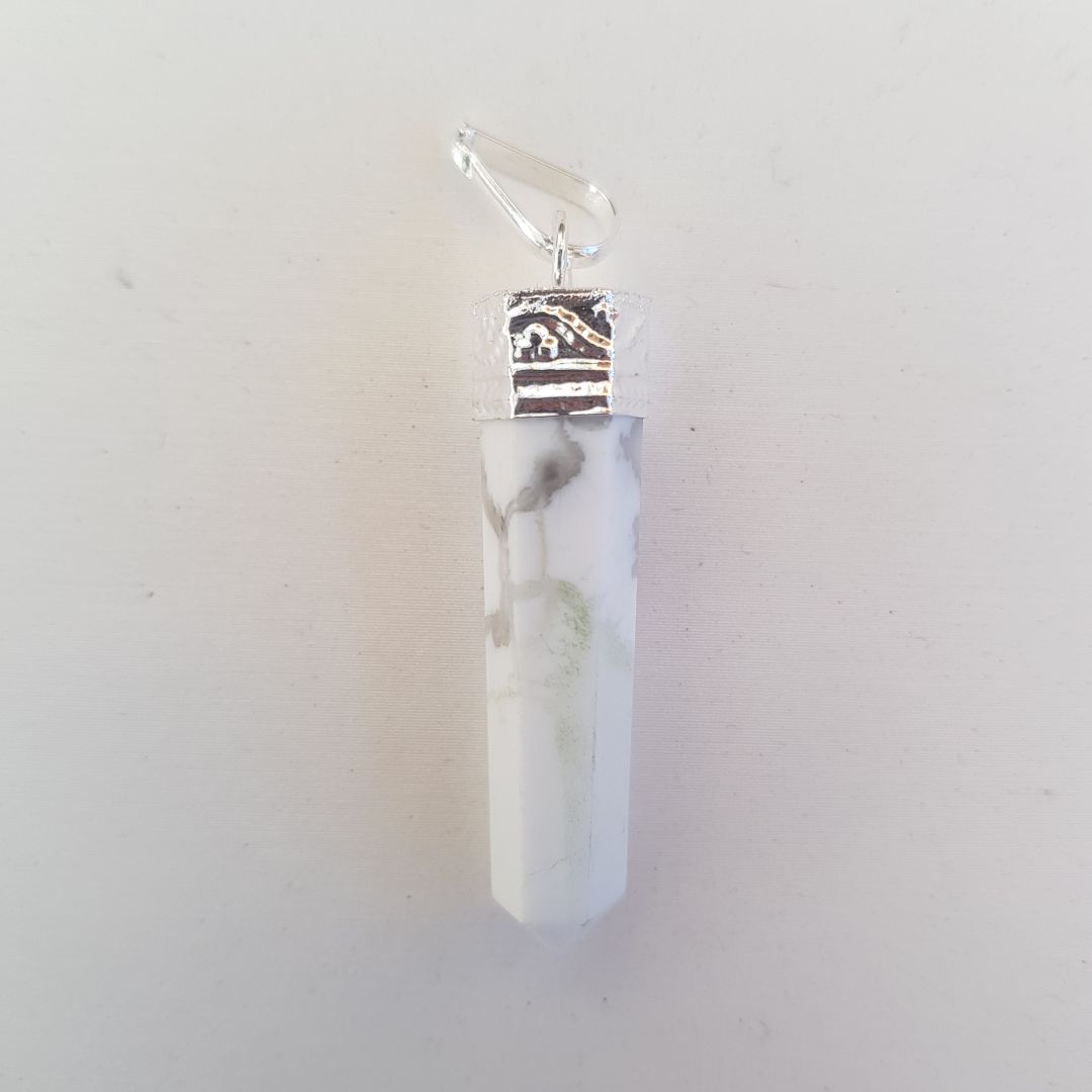 Howlite - Cap Point Pendant Howlite - Cap Point Pendant